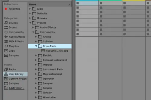 ableton default factory packs folder is not available