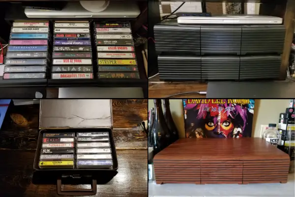 Different types of cassette tape storage
