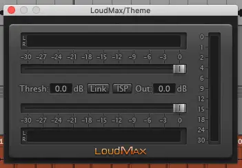Free limiter plugin LoudMax has a simple GUI