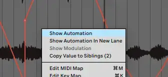 How to show automation in Ableton