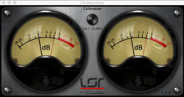The no-frills free LVLMeter plugin from LSR Audio
