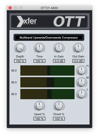 Free compressor plugin OTT by Xfer Records