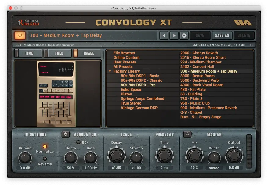 A convolution reverb plugin called Convology XT