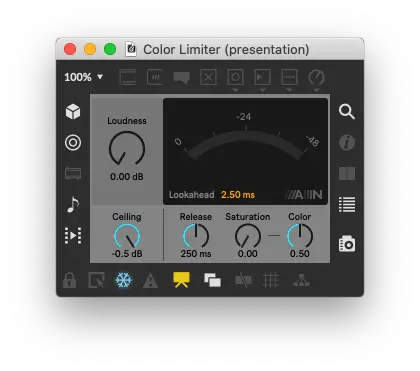 Ableton Color Limiter Max view