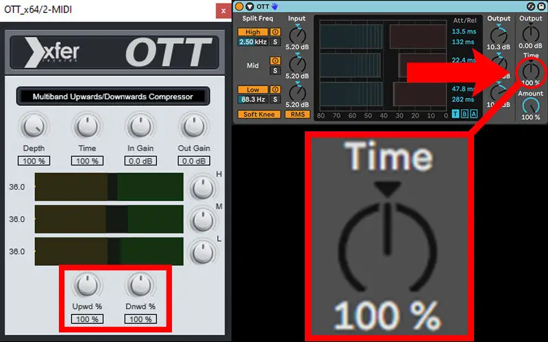 Multiband audio compression types for transients in Ableton Live