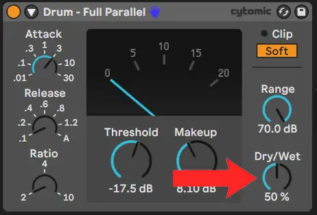 Parallel compression on drums in Ableton is one type of audio compression