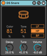 Ableton Drum Synth Snare