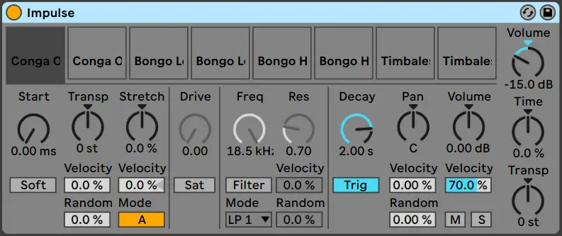 Impulse is one of Ableton's instruments