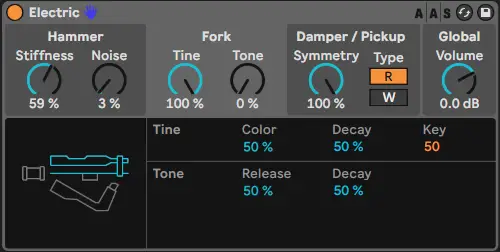 Ableton Electric with the Fork section highlighted
